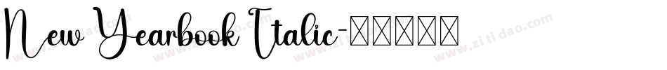 New Yearbook Italic字体转换